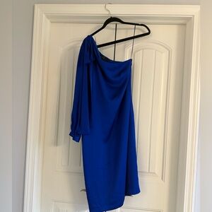 Banana Republic One-Shoulder Cobalt Blue Dress